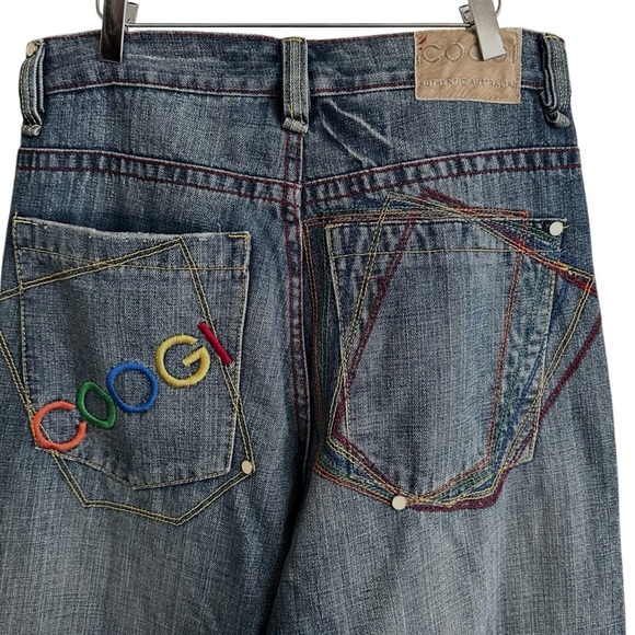 COOGI Vintage Y2K Jeans Embroidered Rainbow Urban Hip Hop Spellout 32x34 - Picture 8 of 16